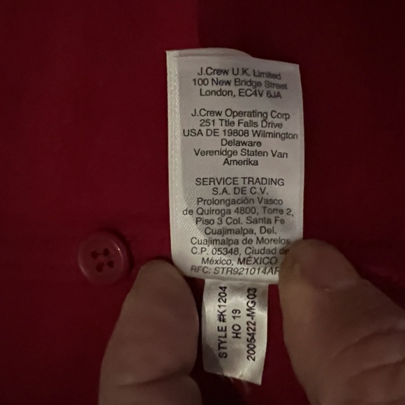 J.Crew NY Heavy Weight Cotton Flannel, Solid Red XL - Slim, men’s shirt. - Picture 9 of 16